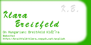 klara breitfeld business card